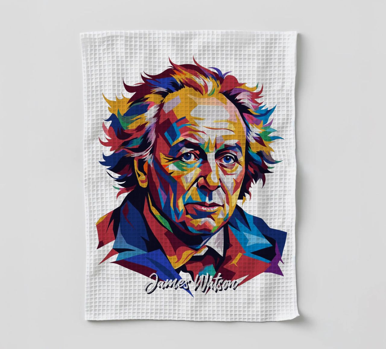 James Watson in WPAP Pop Art canovaccio da cucina da vectorartnesia