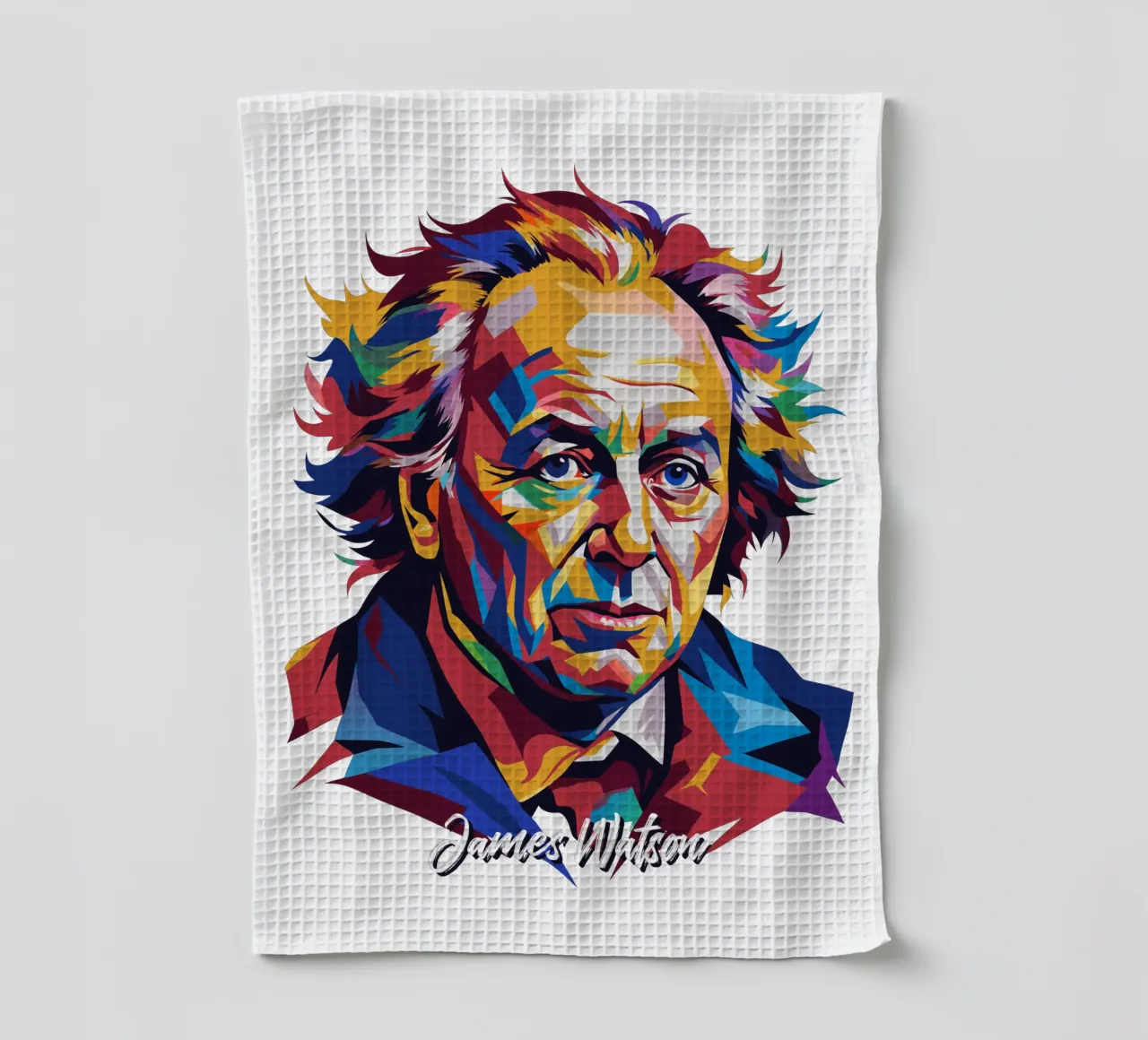 James Watson in WPAP Pop Art Geschirrtuch von vectorartnesia