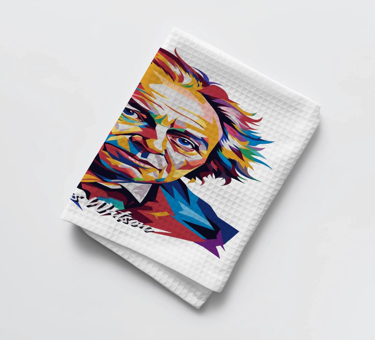 James Watson in WPAP Pop Art canovaccio da cucina da vectorartnesia