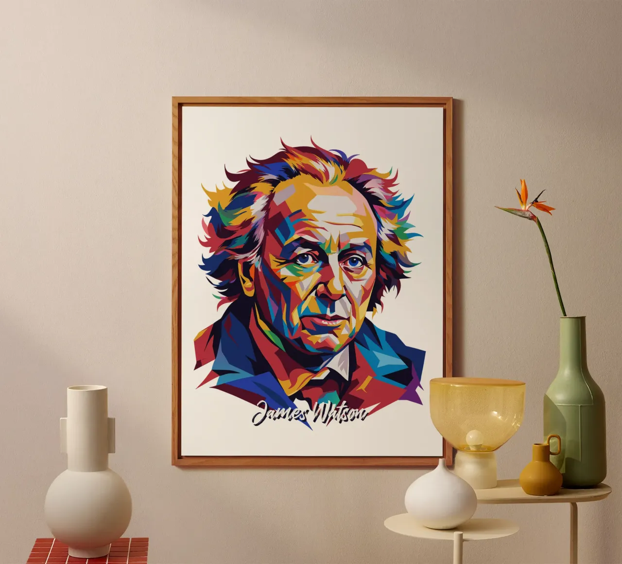 James Watson in WPAP Pop Art Alu-Dibond von vectorartnesia