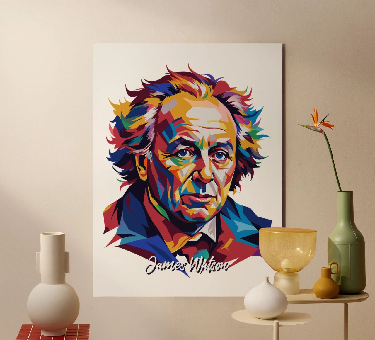 James Watson in WPAP Pop Art alluminio dibond da vectorartnesia