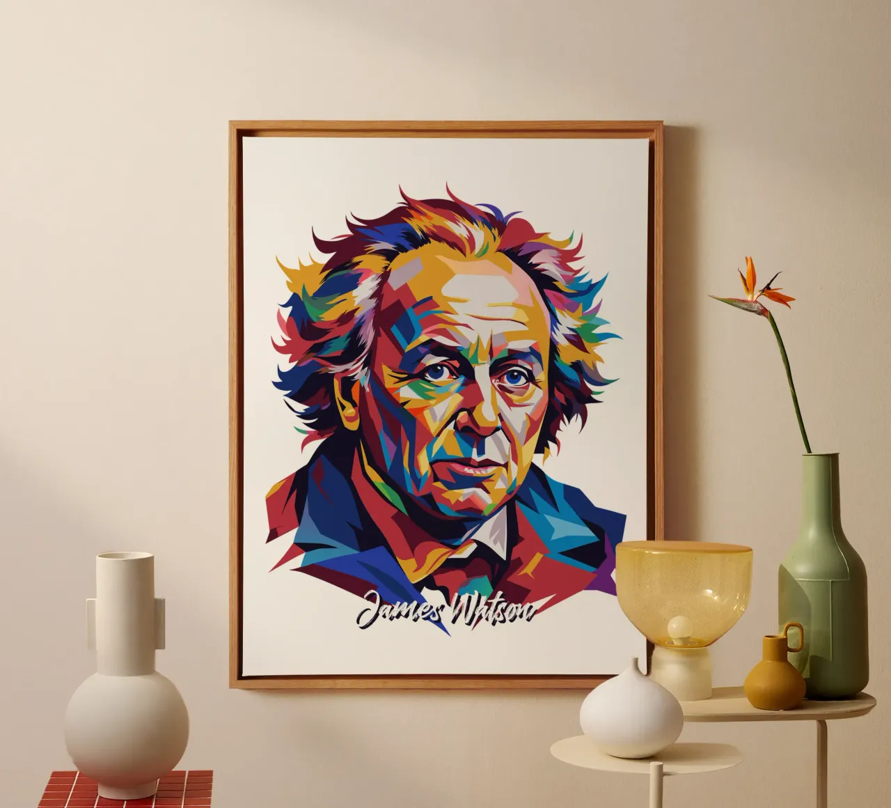 James Watson in WPAP Pop Art tela da vectorartnesia