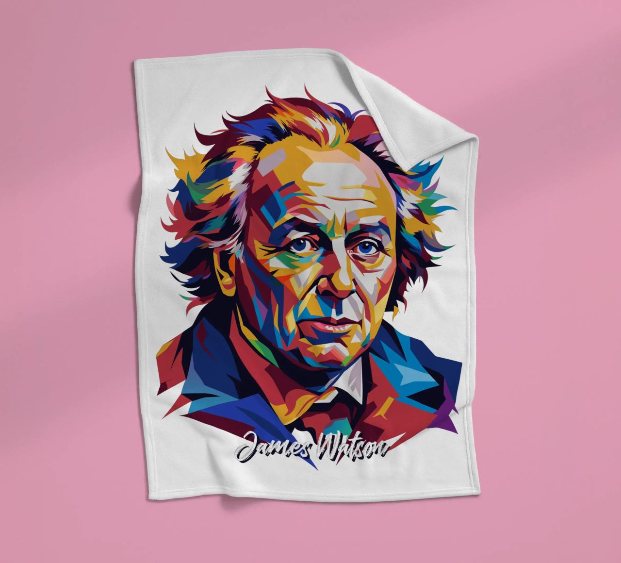 James Watson in WPAP Pop Art coperta in pile da vectorartnesia