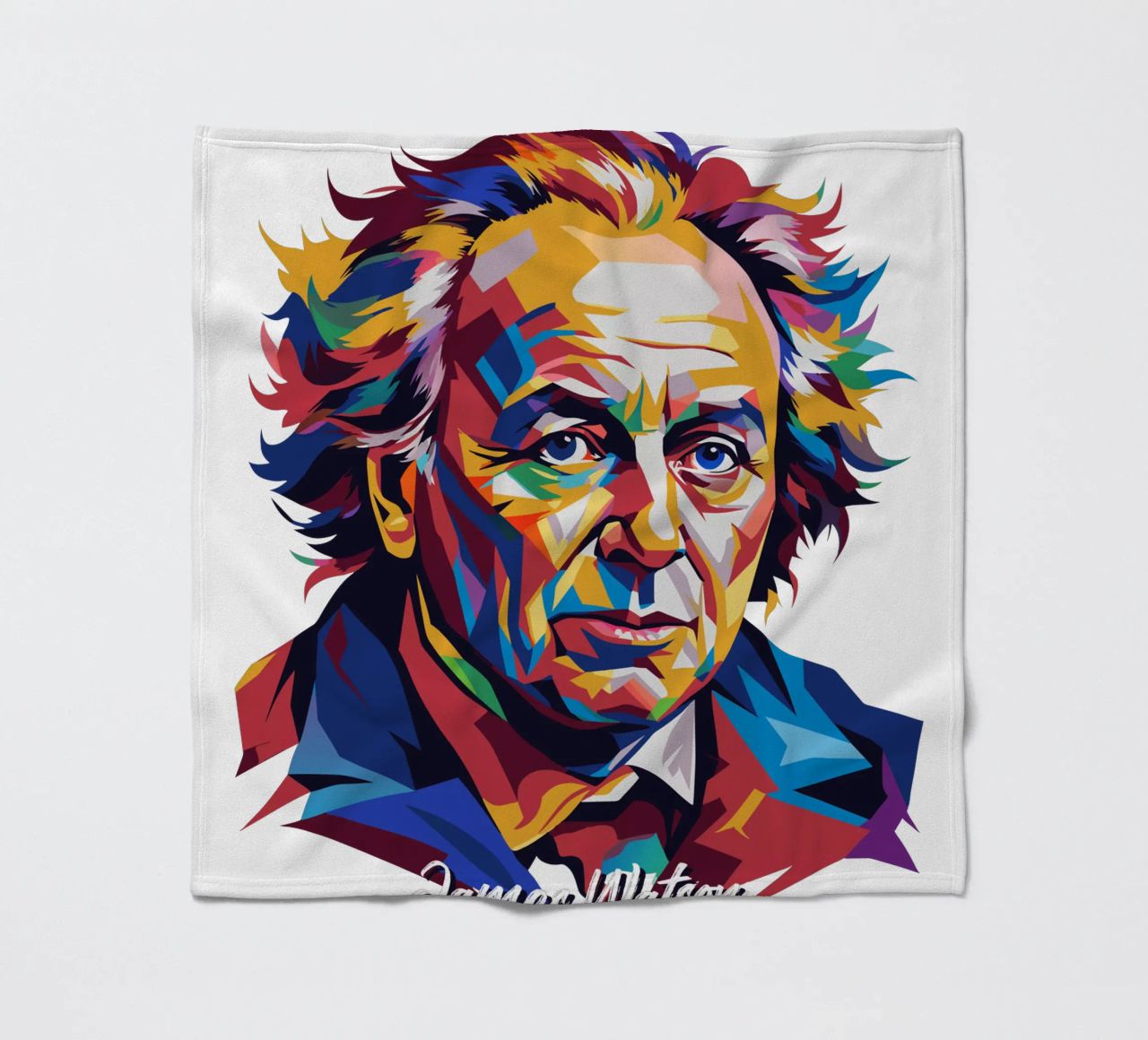 James Watson in WPAP Pop Art coperta in pile da vectorartnesia