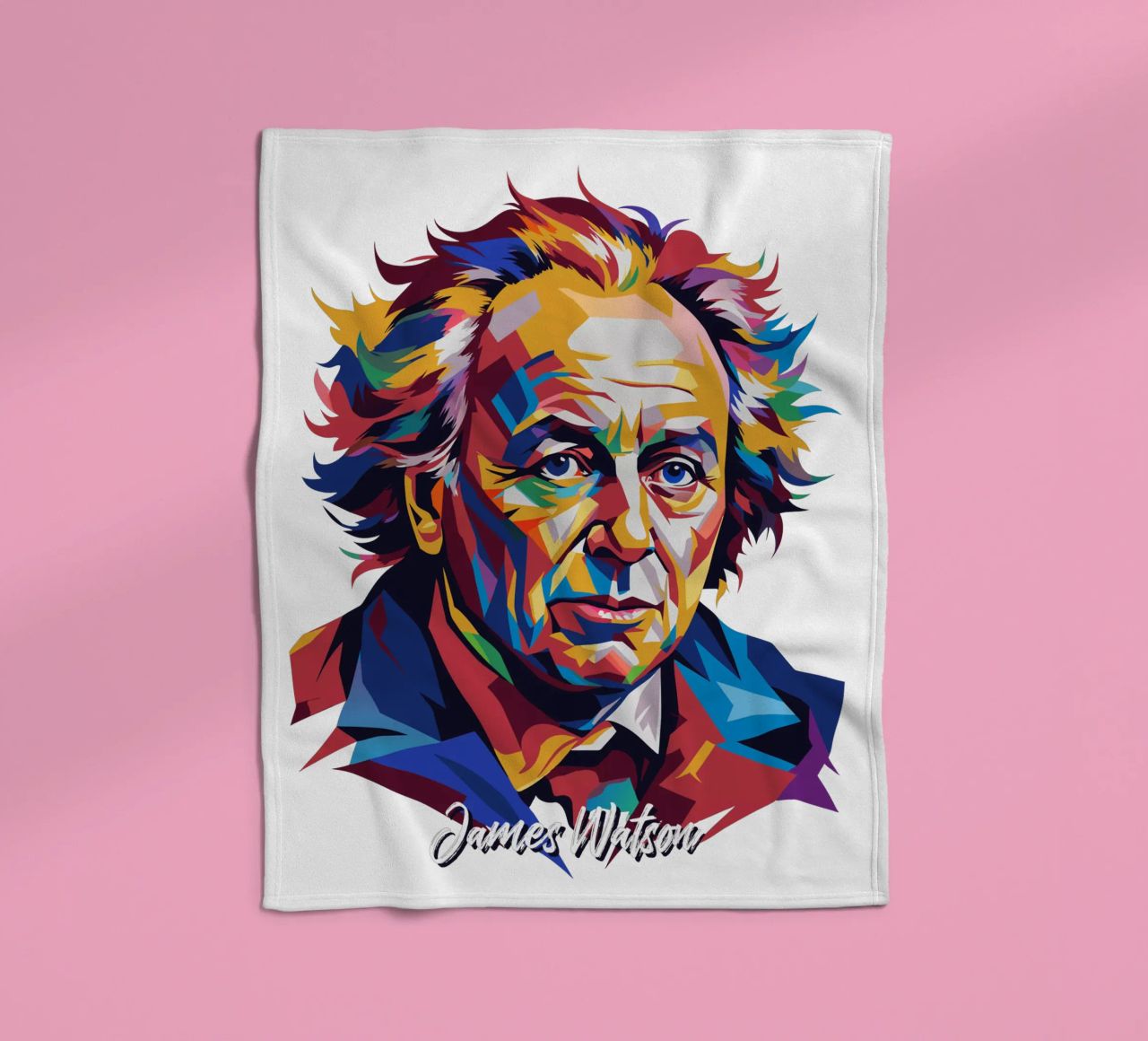 James Watson in WPAP Pop Art coperta in pile da vectorartnesia