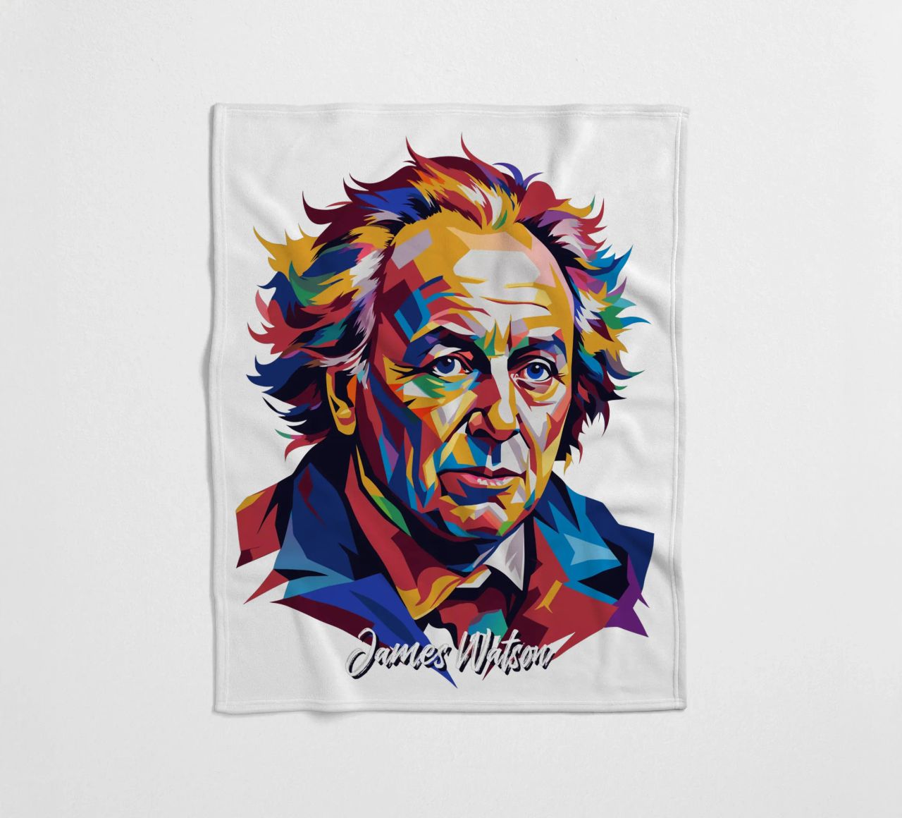 James Watson in WPAP Pop Art coperta in pile da vectorartnesia