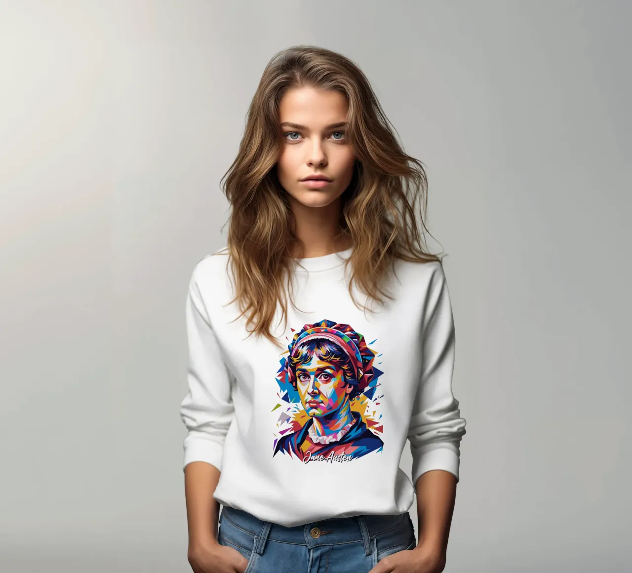 Jane Austen in WPAP Pop Art felpa da vectorartnesia