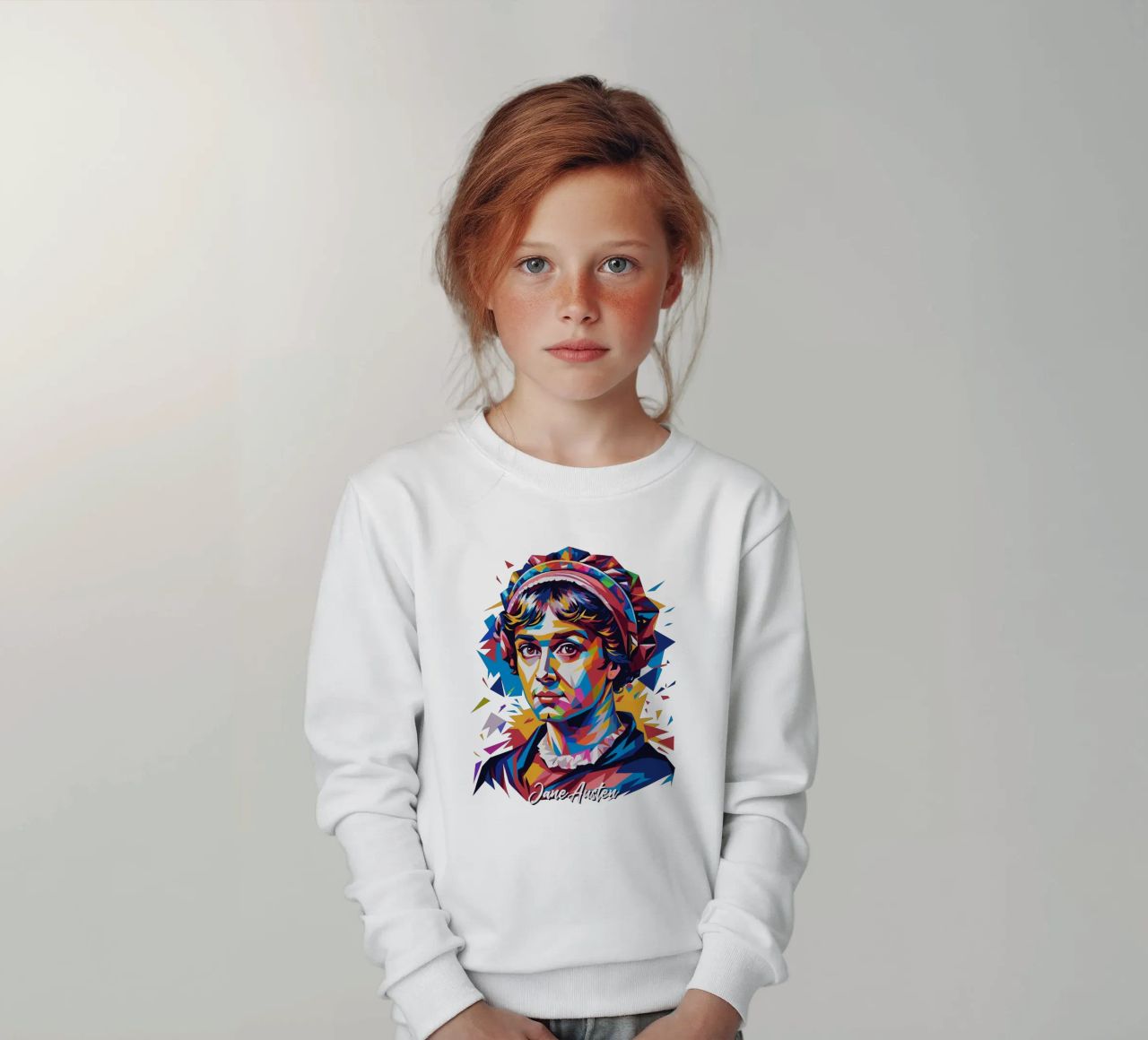 Jane Austen in WPAP Pop Art felpa bambino da vectorartnesia