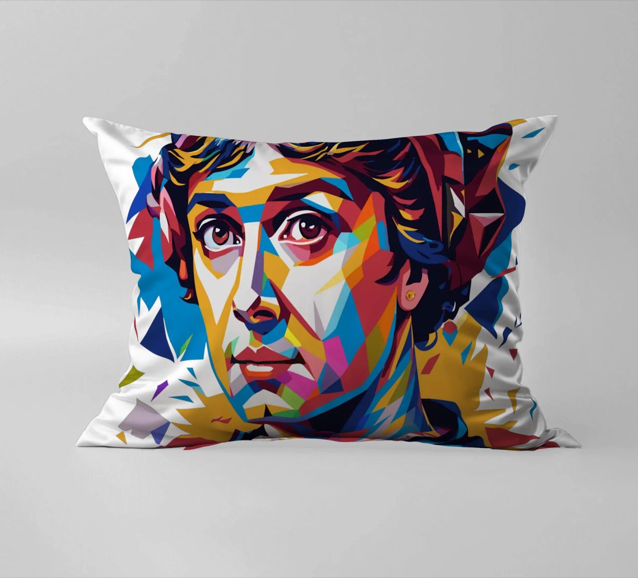 Jane Austen in WPAP Pop Art cuscino da vectorartnesia