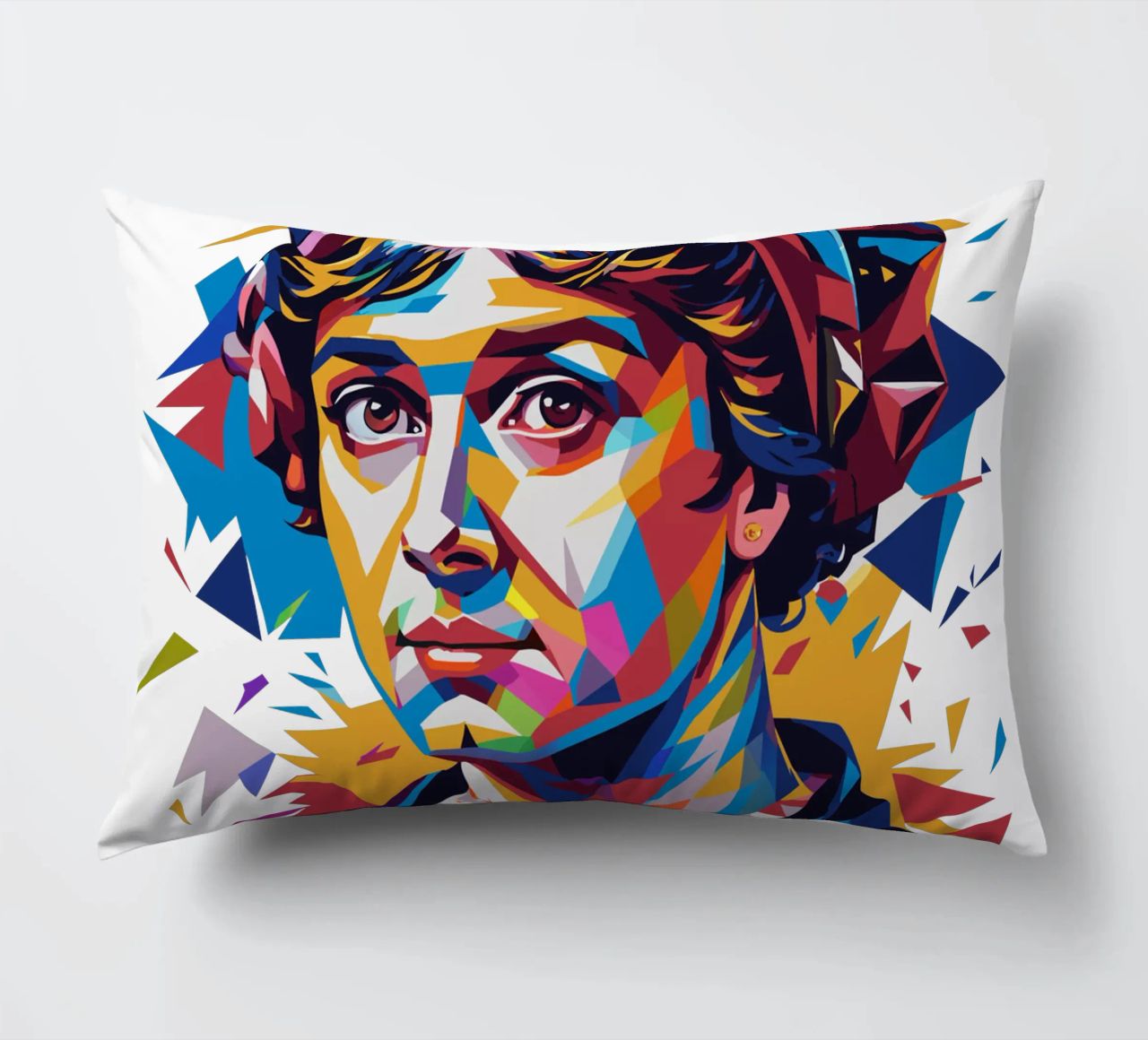 Jane Austen in WPAP Pop Art cuscino da vectorartnesia
