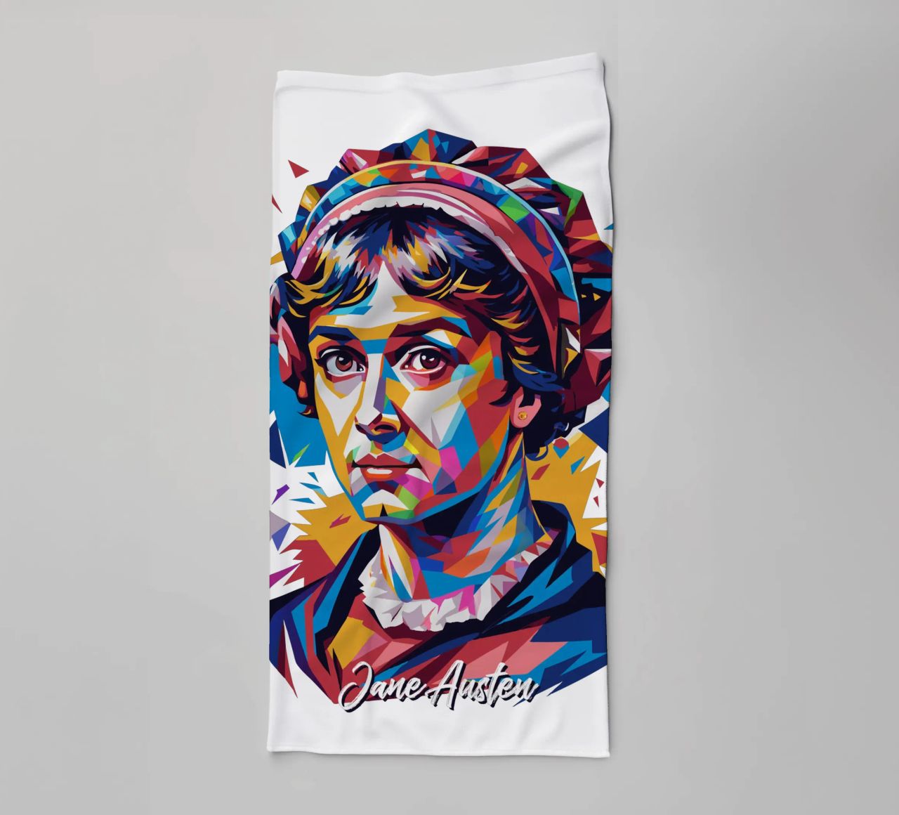 Jane Austen in WPAP Pop Art asciugamano da bagno da vectorartnesia