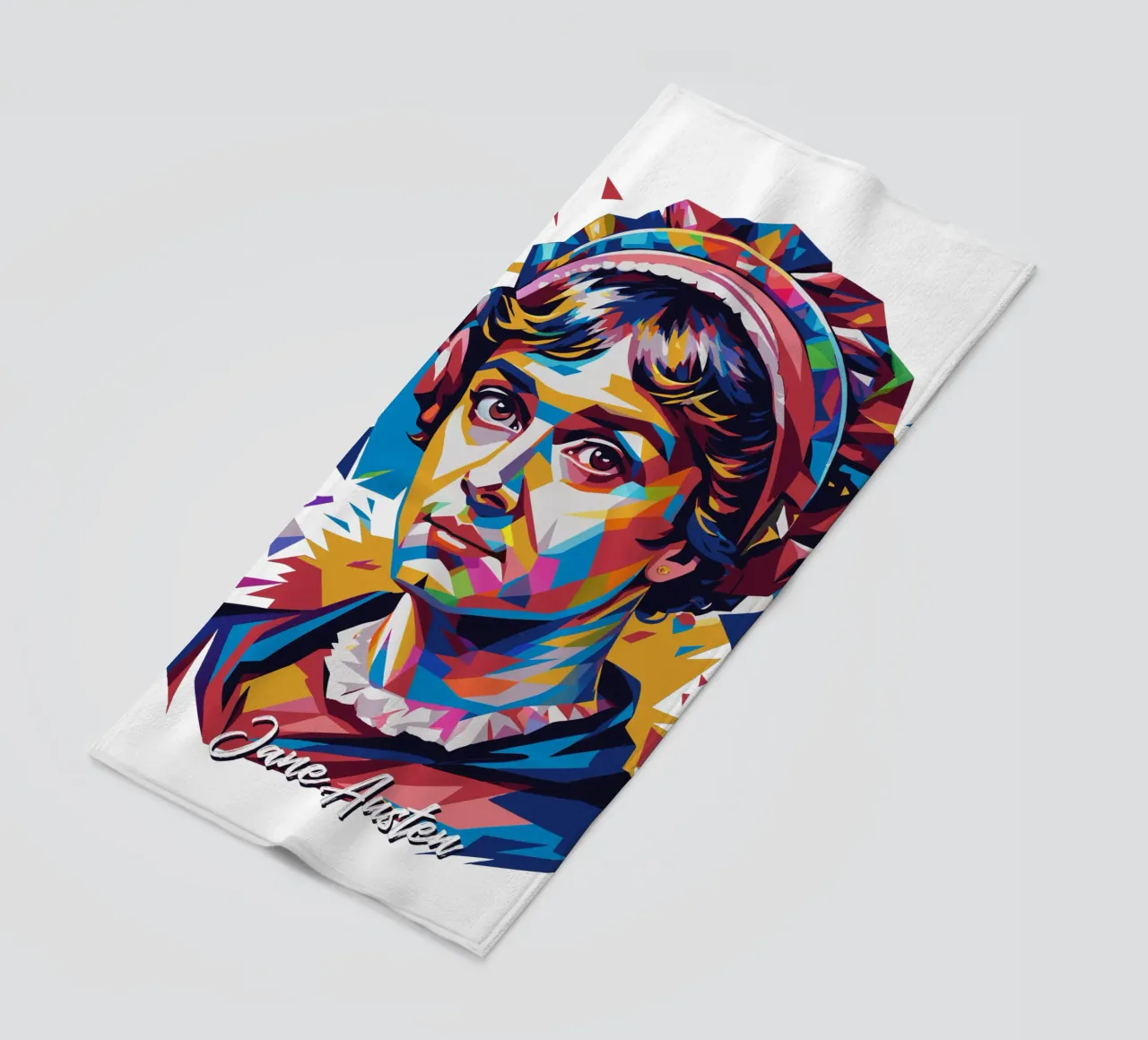 Jane Austen in WPAP Pop Art telo mare da vectorartnesia