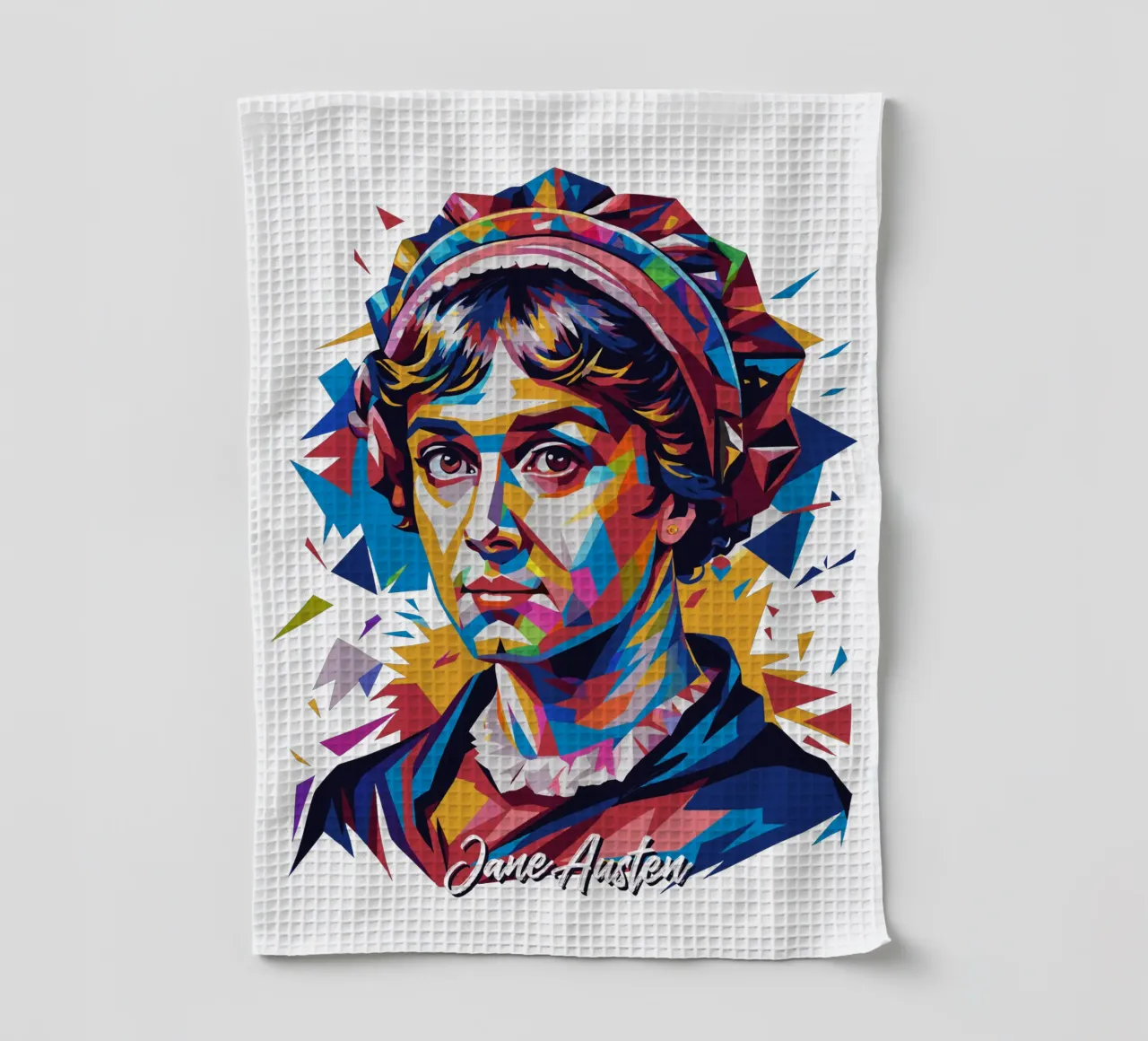 Jane Austen in WPAP Pop Art canovaccio da cucina da vectorartnesia