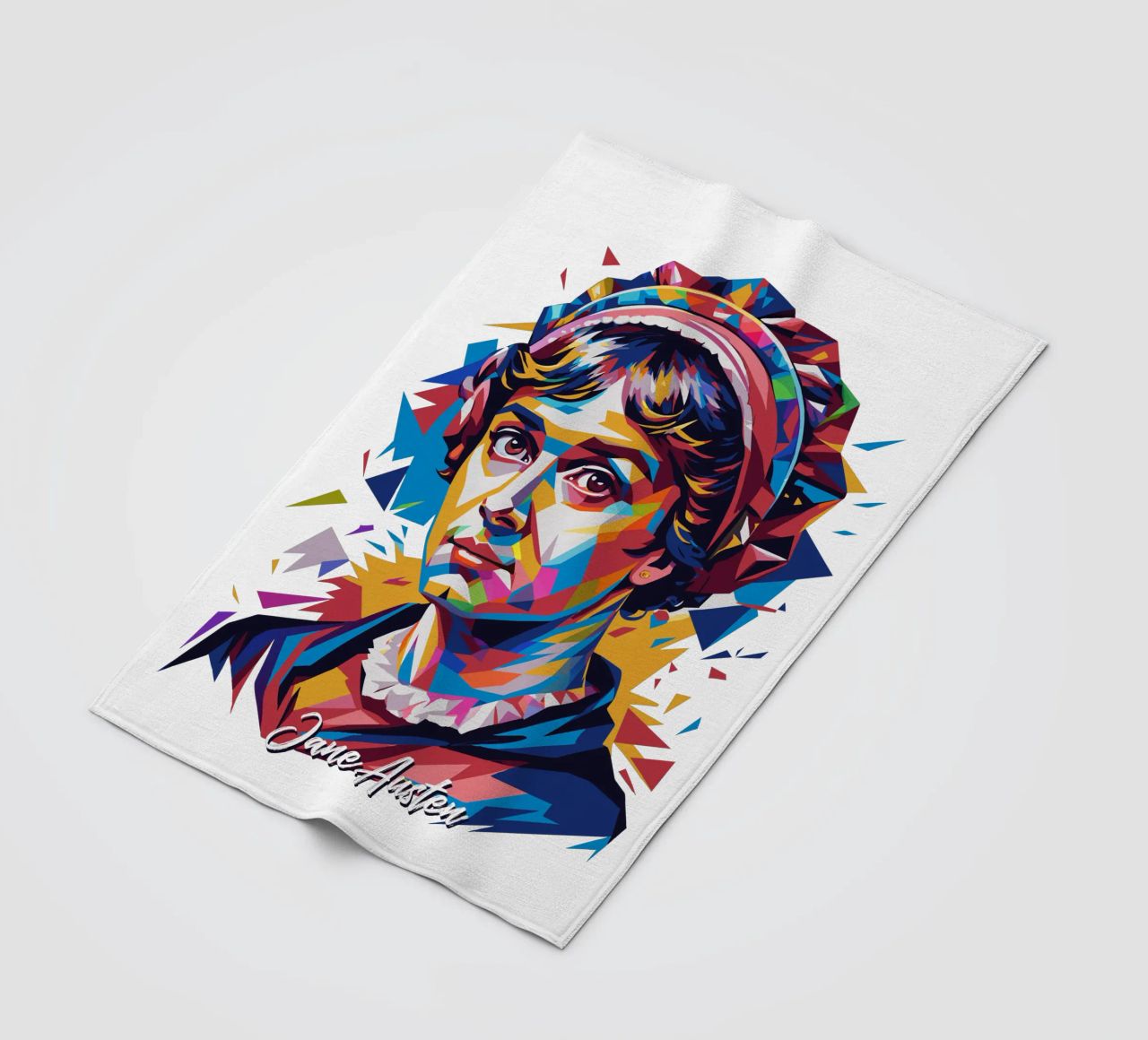 Jane Austen in WPAP Pop Art coperta in pile da vectorartnesia
