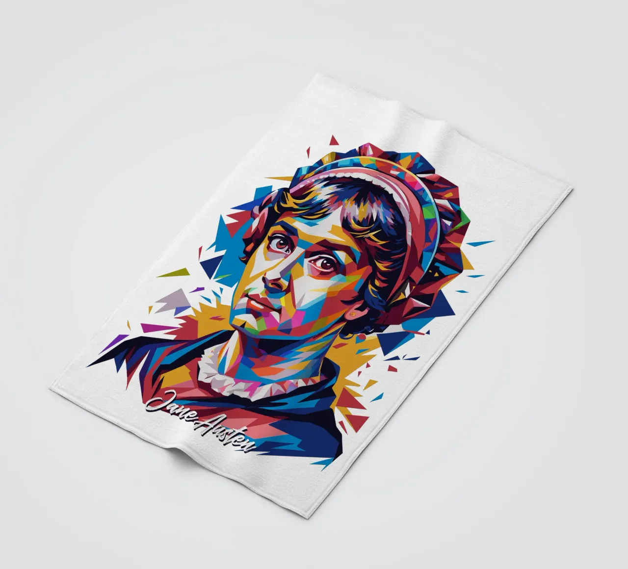 Jane Austen in WPAP Pop Art coperta in pile da vectorartnesia