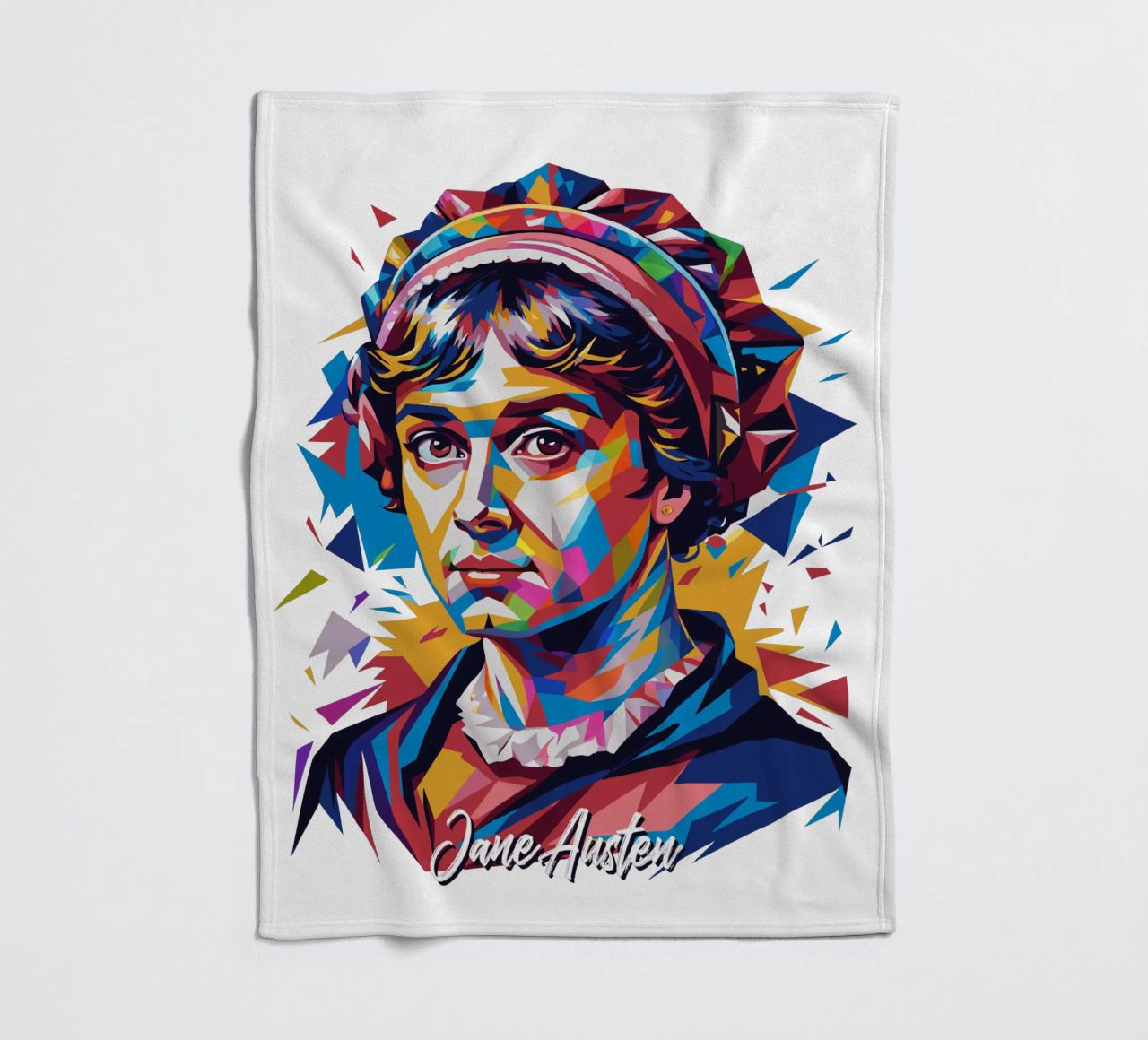 Jane Austen in WPAP Pop Art coperta in pile da vectorartnesia