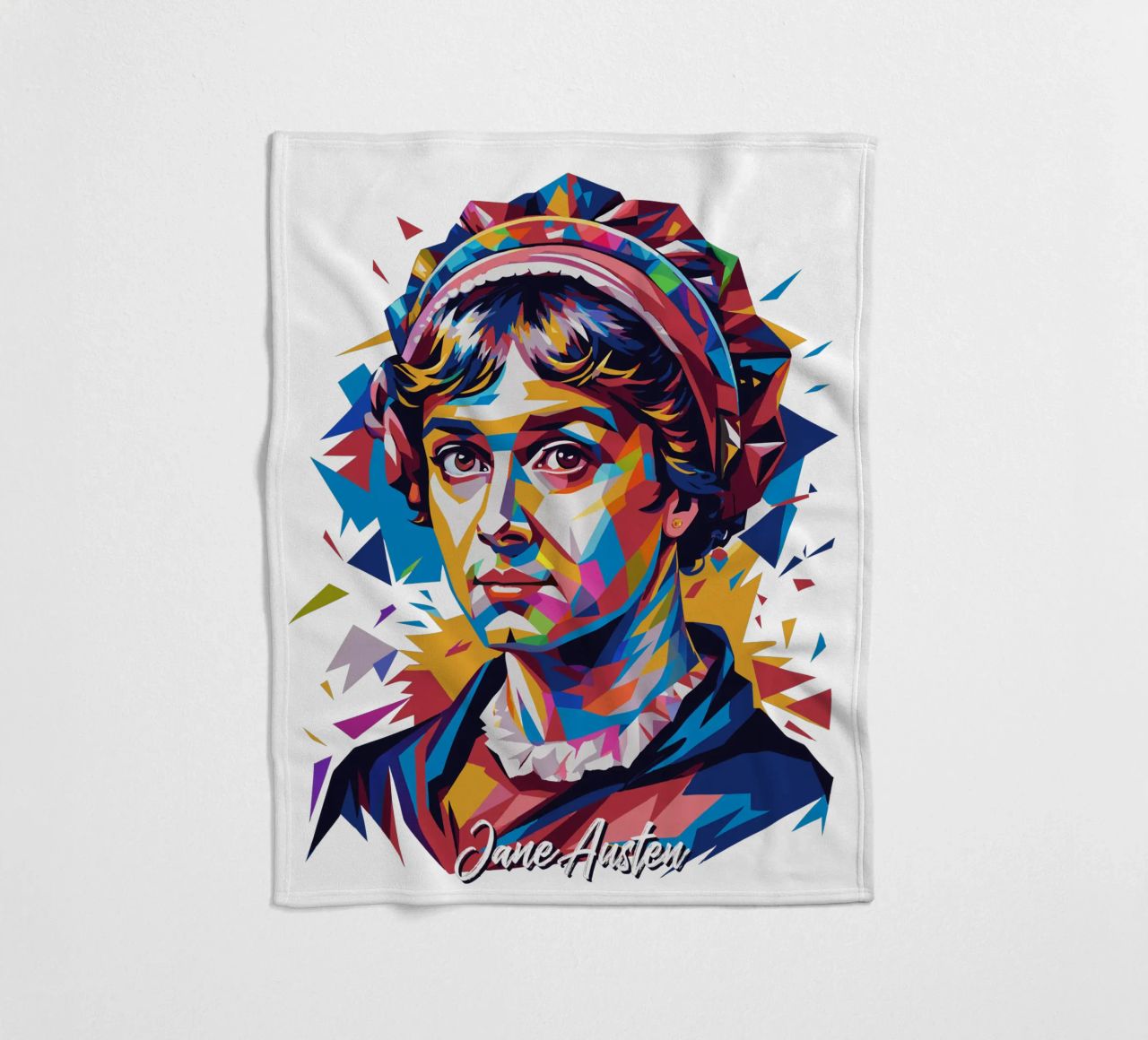 Jane Austen in WPAP Pop Art coperta in pile da vectorartnesia