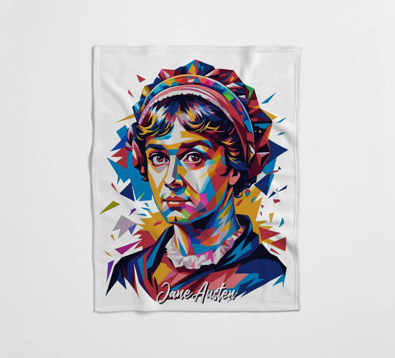 Jane Austen in WPAP Pop Art coperta in pile da vectorartnesia