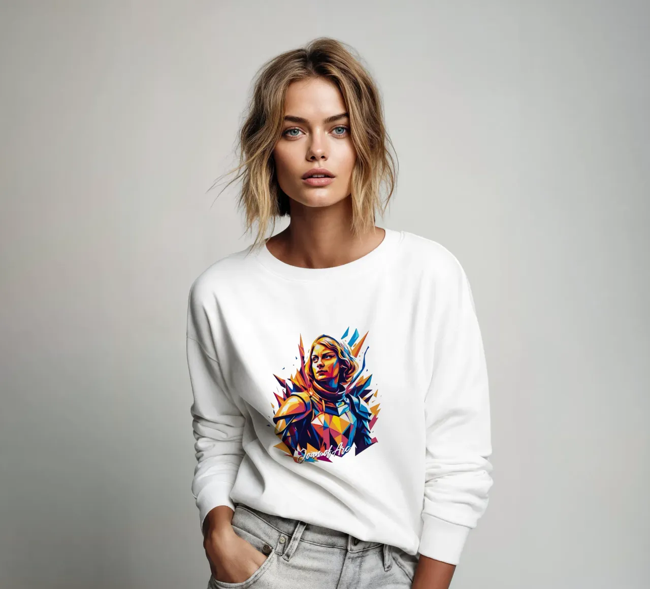 Joan of Arc WPAP Pop Art Sweatshirt von vectorartnesia