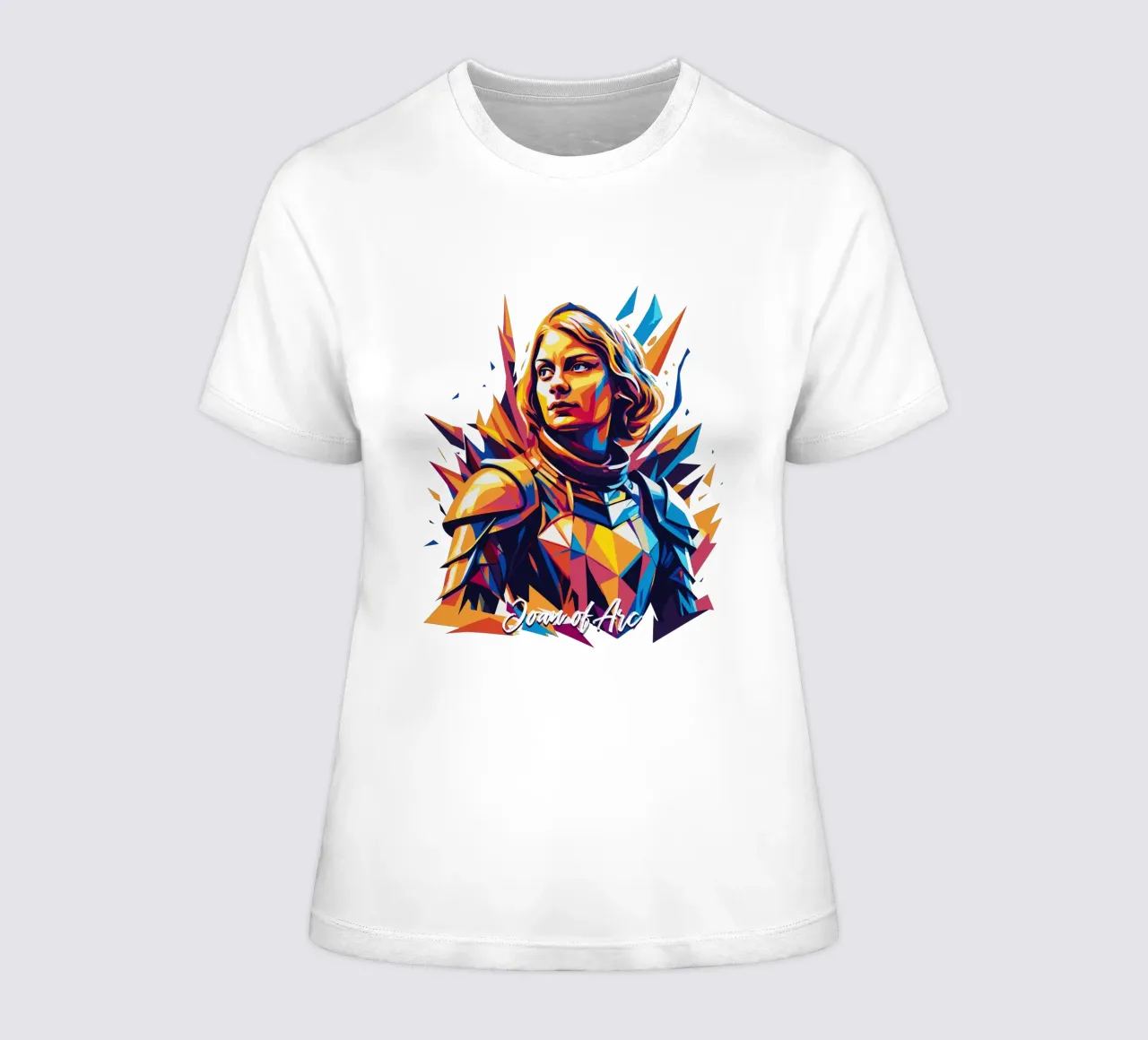 Joan of Arc WPAP Pop Art t-shirt da donna da vectorartnesia