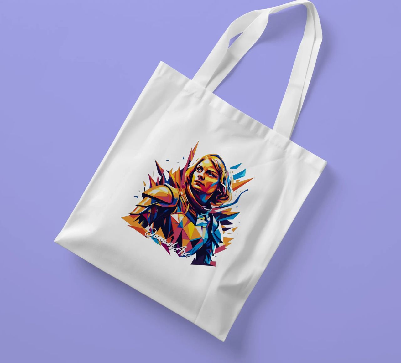 Joan of Arc WPAP Pop Art tote bag de vectorartnesia