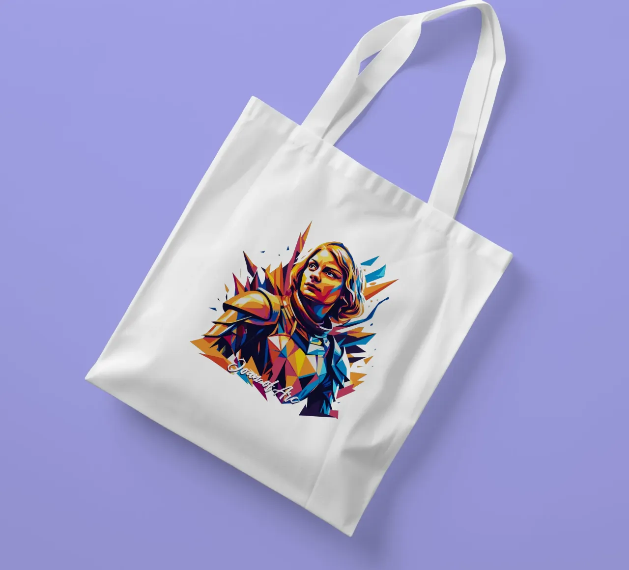 Joan of Arc WPAP Pop Art borsa in juta da vectorartnesia