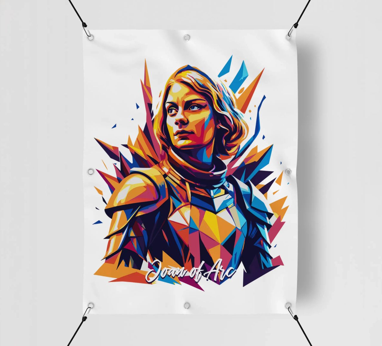 Joan of Arc WPAP Pop Art lonas publicitarias de vectorartnesia