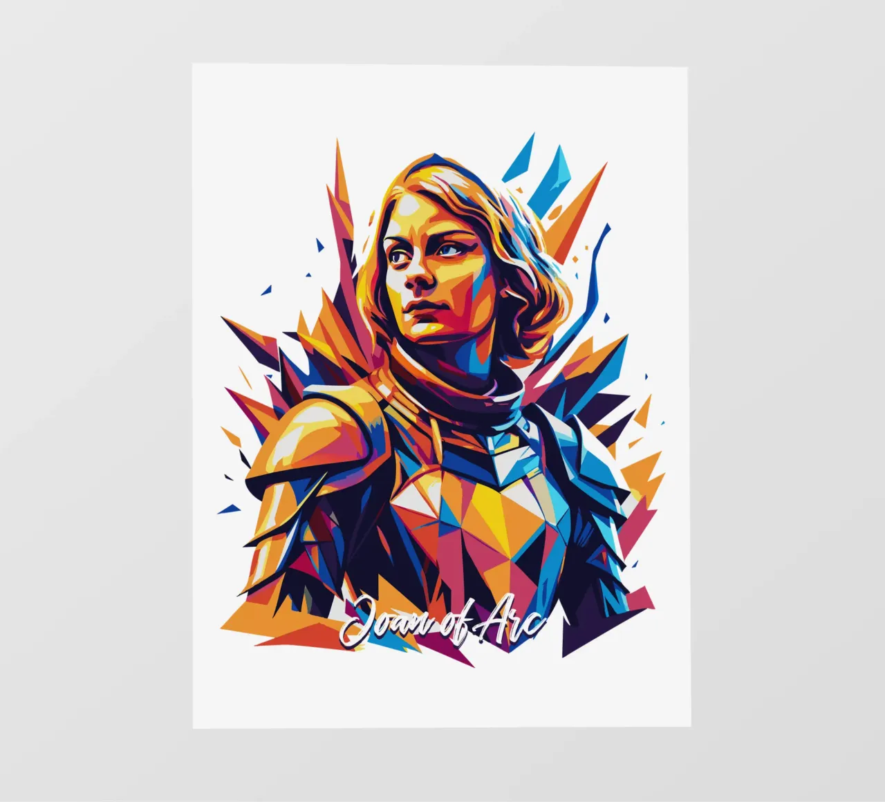 Joan of Arc WPAP Pop Art telo in pvc da vectorartnesia