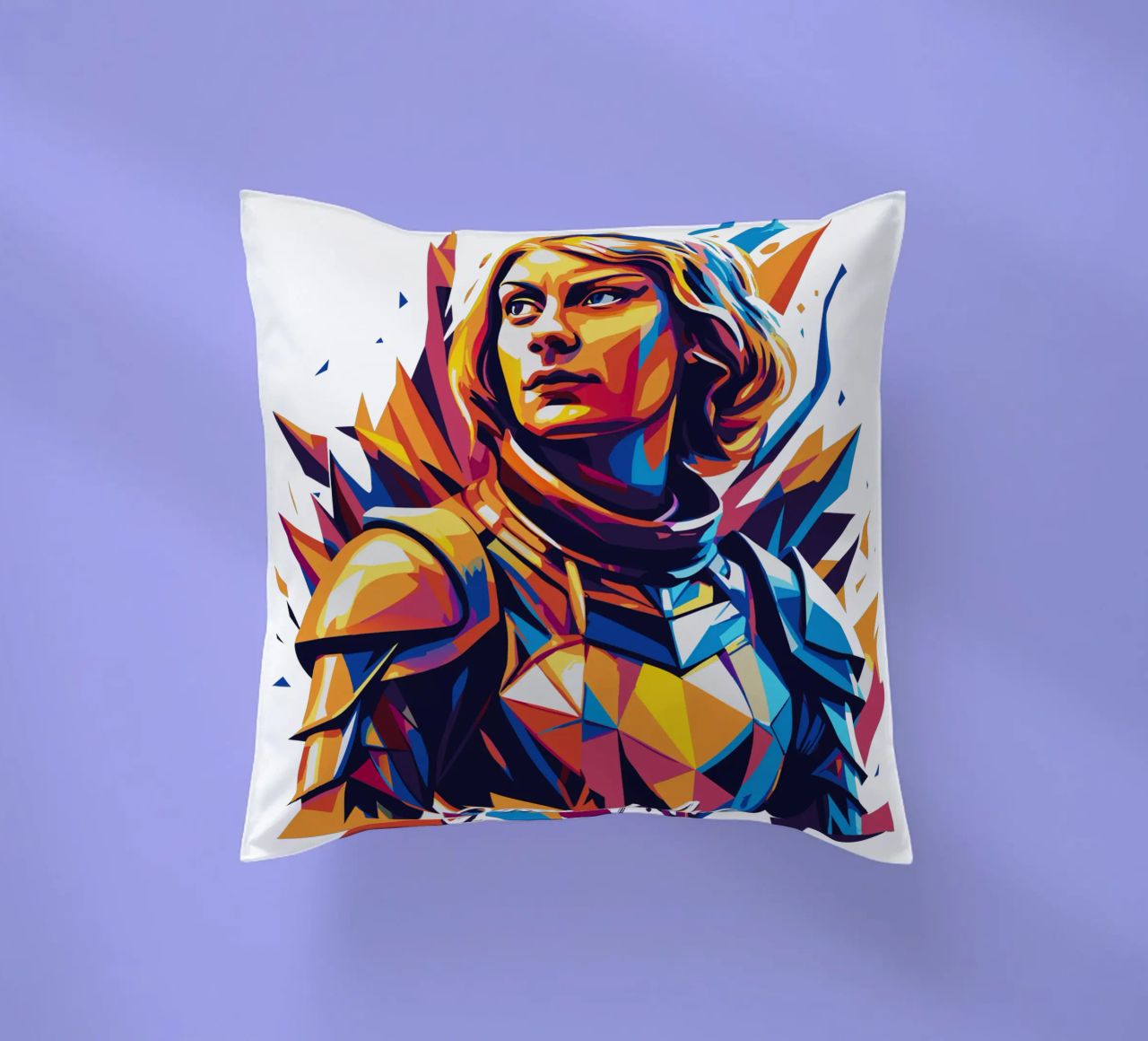 Joan of Arc WPAP Pop Art cojín de vectorartnesia