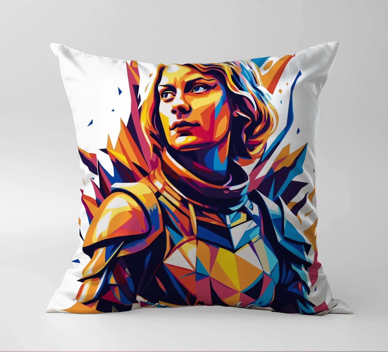 Joan of Arc WPAP Pop Art cojín de vectorartnesia