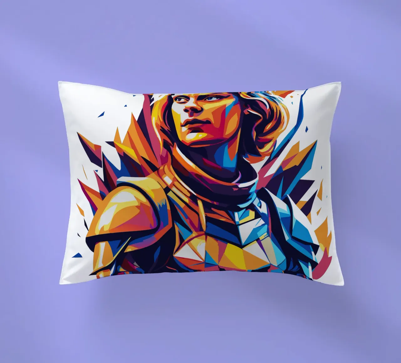 Joan of Arc WPAP Pop Art Kissen von vectorartnesia