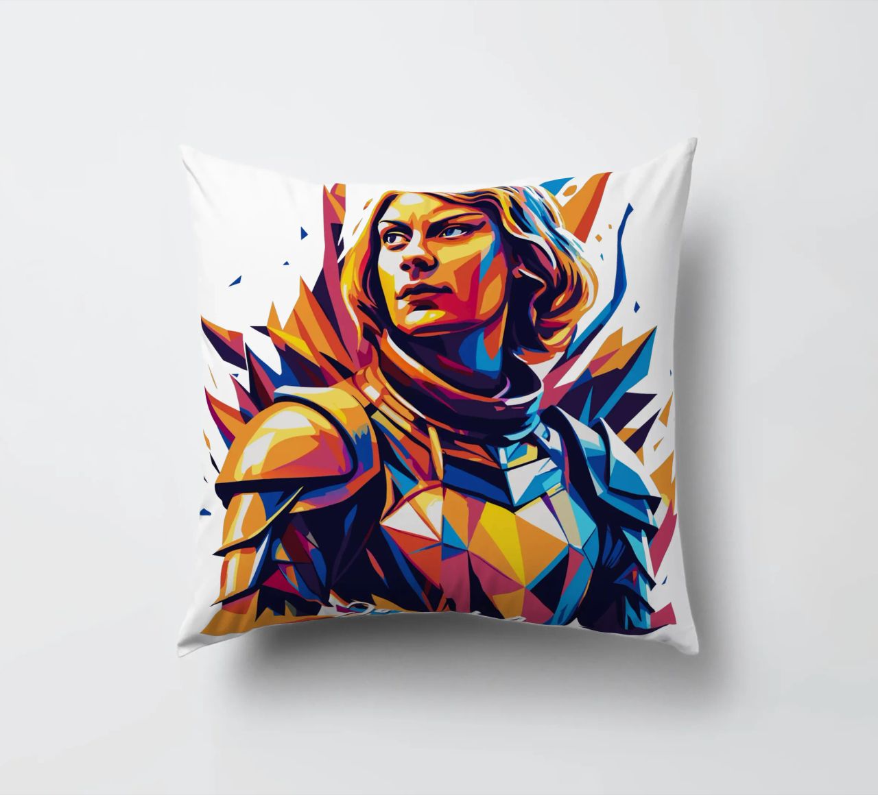 Joan of Arc WPAP Pop Art cojín de vectorartnesia