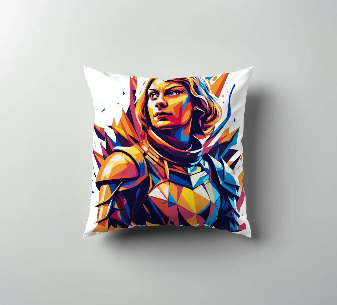 Joan of Arc WPAP Pop Art cojín de vectorartnesia