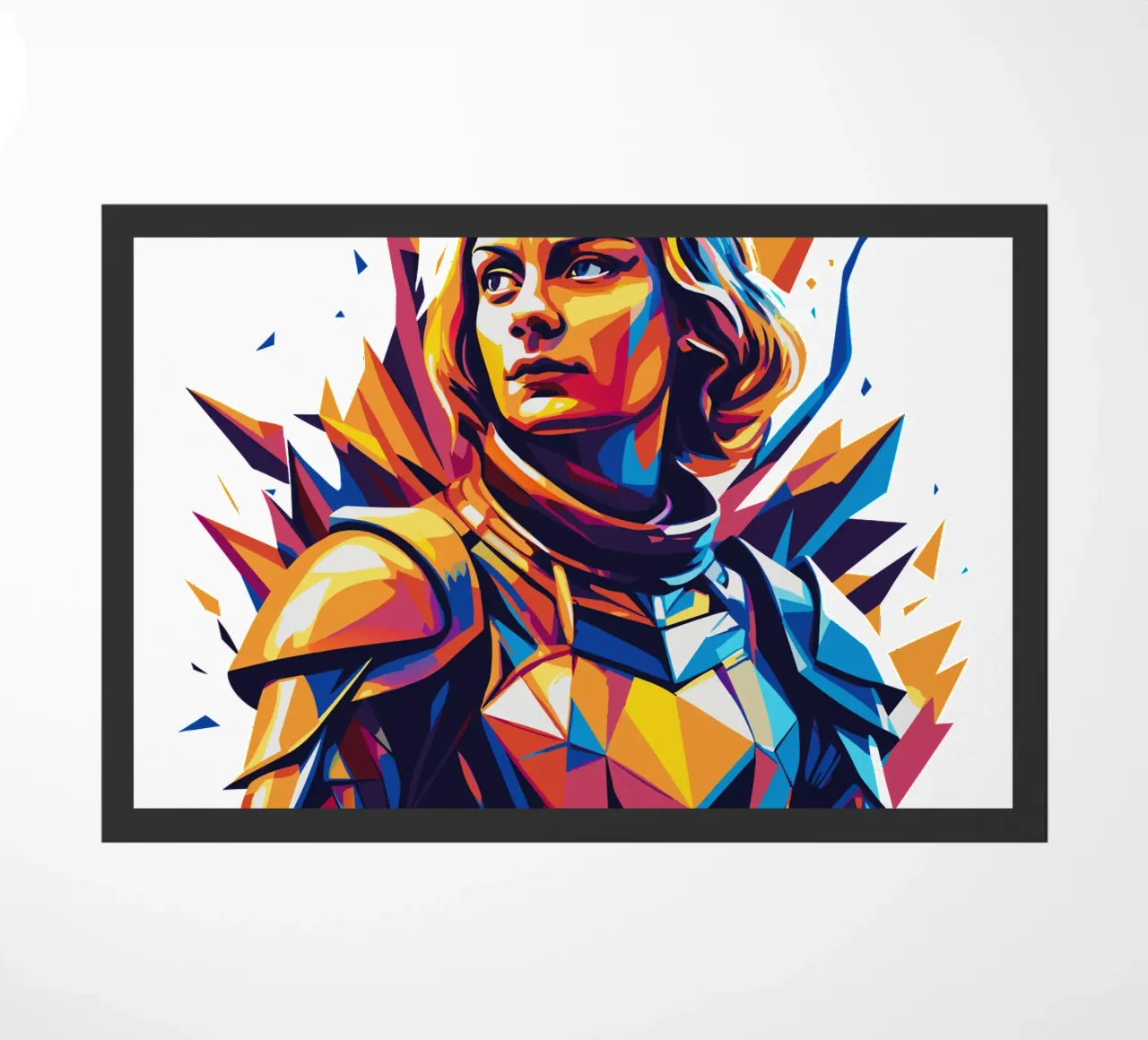 Joan of Arc WPAP Pop Art felpudo de vectorartnesia