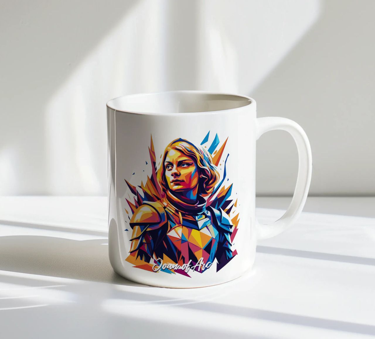 Joan of Arc WPAP Pop Art taza de cerámica de vectorartnesia