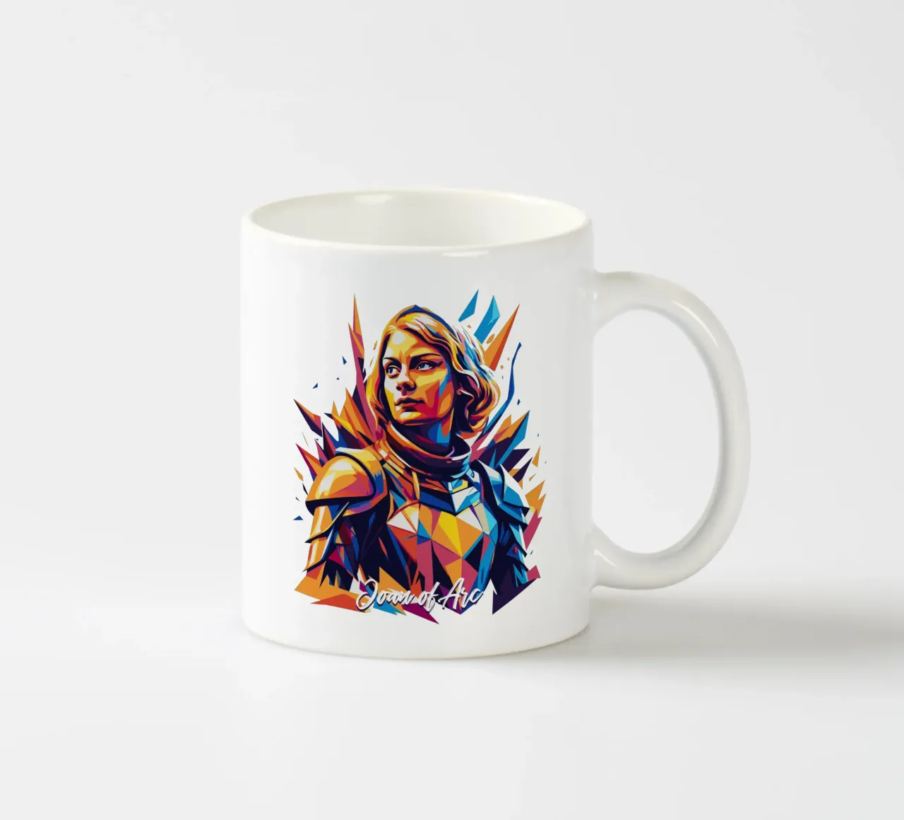 Joan of Arc WPAP Pop Art Keramik Tasse von vectorartnesia