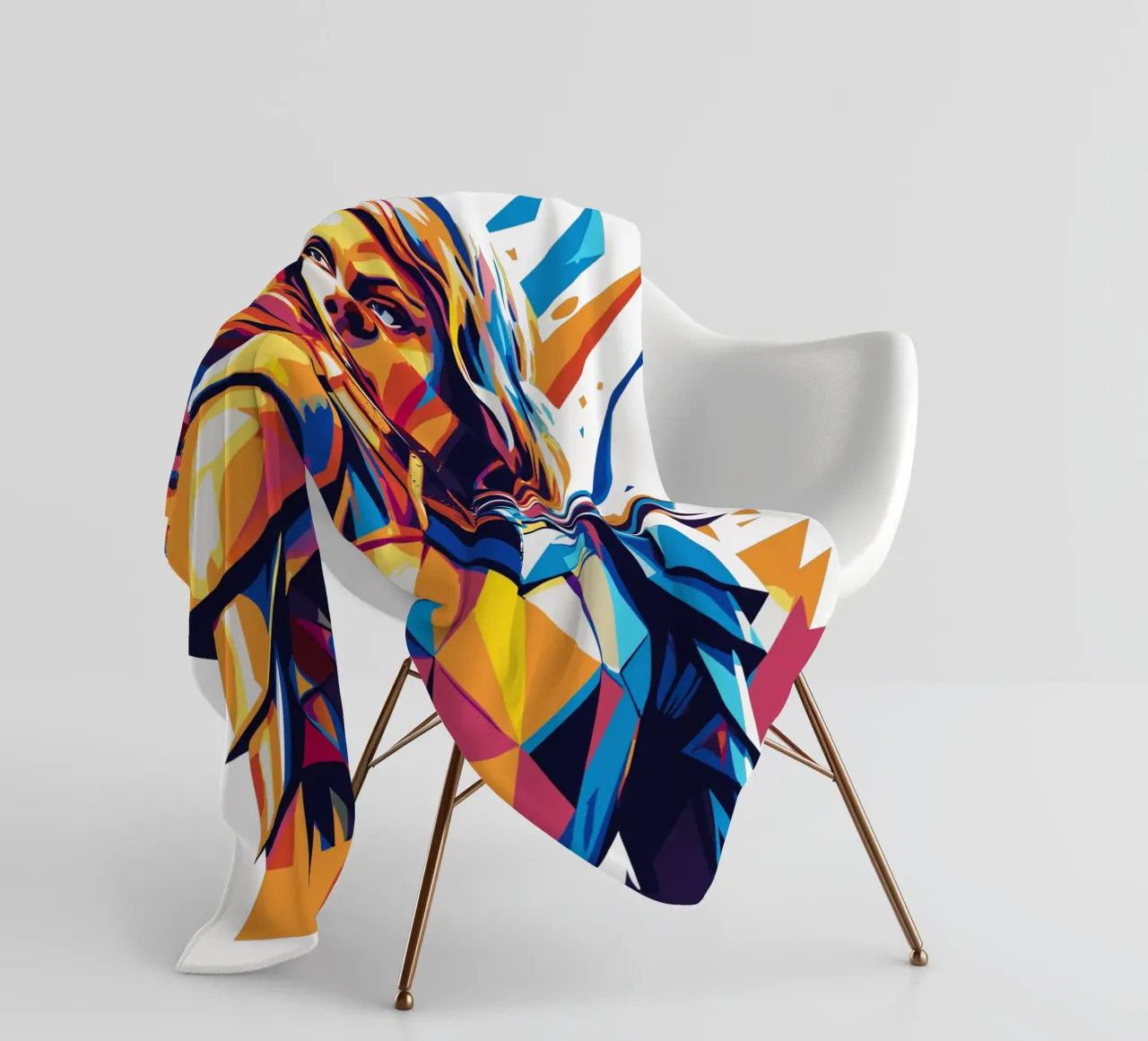 Joan of Arc WPAP Pop Art coperta in pile da vectorartnesia