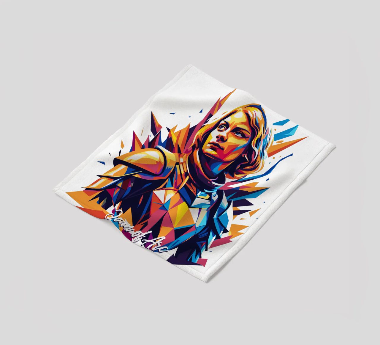 Joan of Arc WPAP Pop Art manta de franela de vectorartnesia