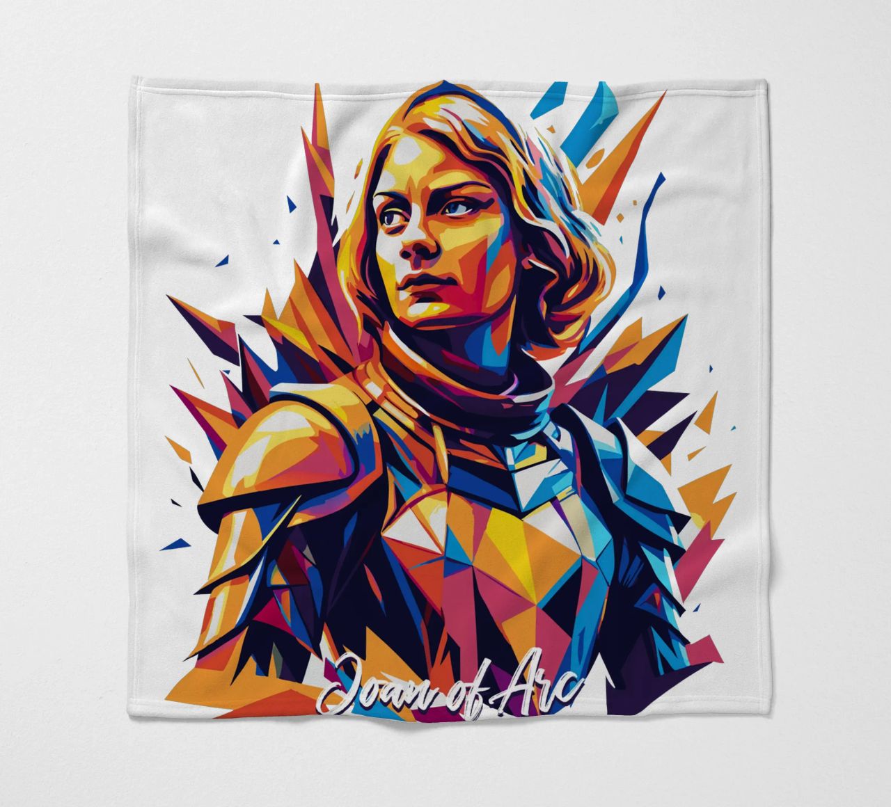 Joan of Arc WPAP Pop Art manta de franela de vectorartnesia