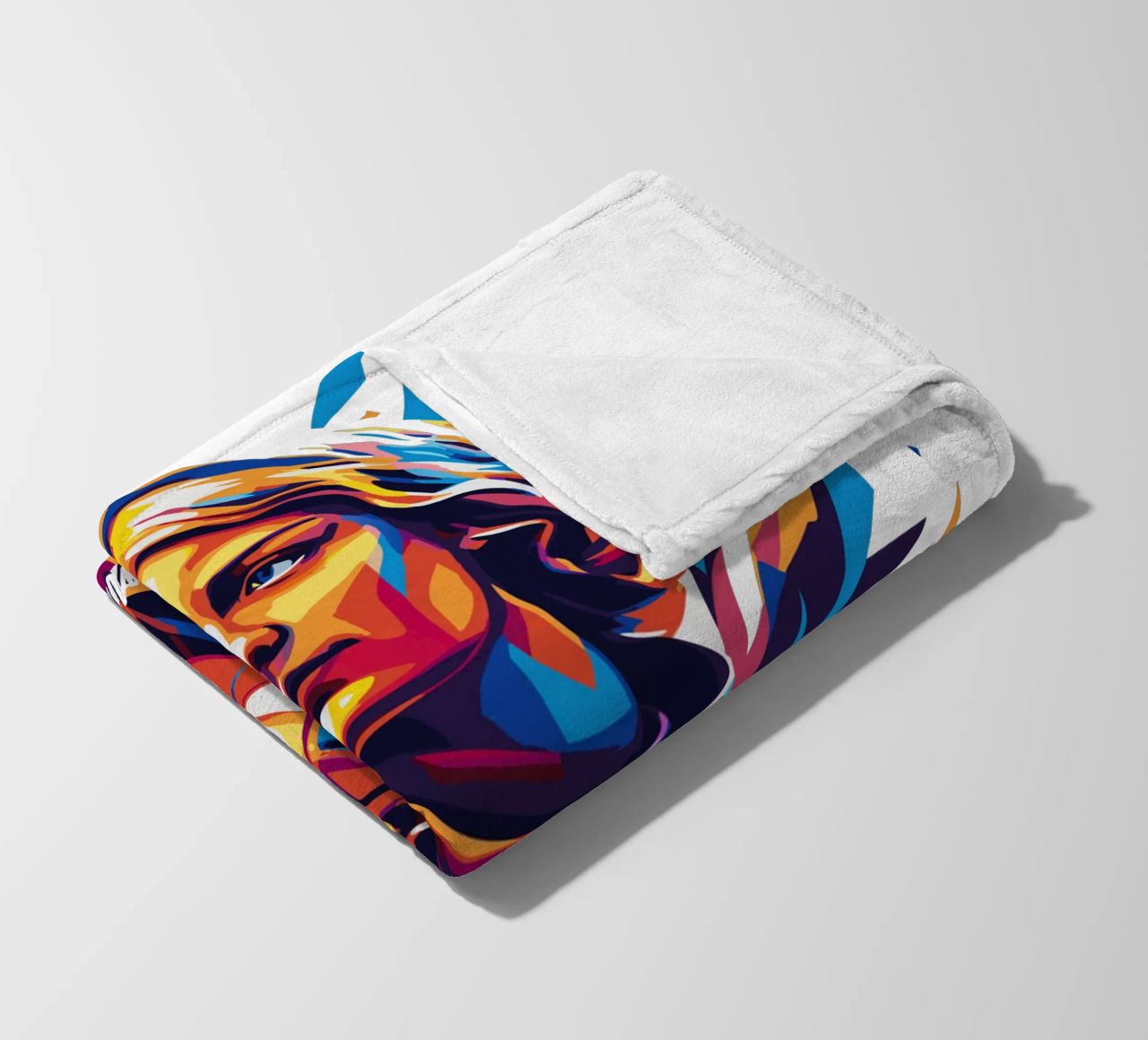 Joan of Arc WPAP Pop Art manta de franela de vectorartnesia