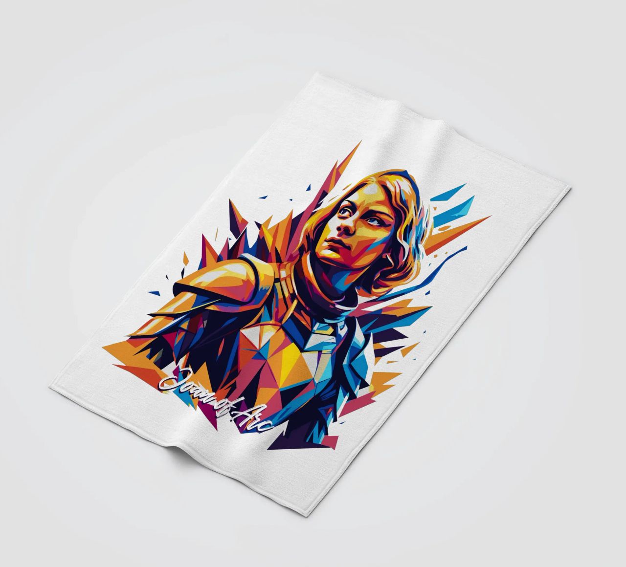 Joan of Arc WPAP Pop Art manta de franela de vectorartnesia