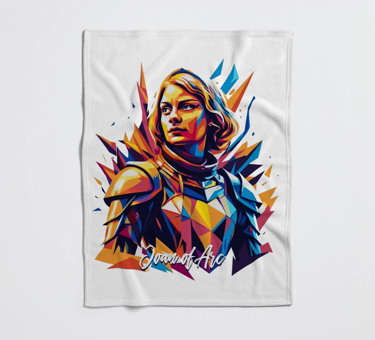 Joan of Arc WPAP Pop Art manta de franela de vectorartnesia