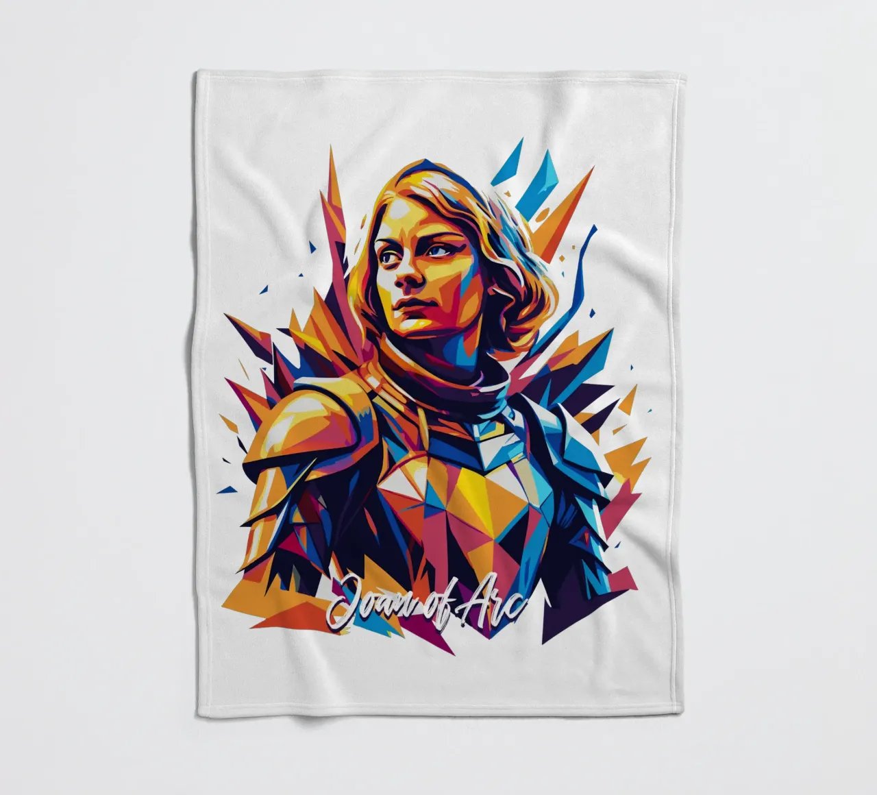 Joan of Arc WPAP Pop Art coperta in pile da vectorartnesia