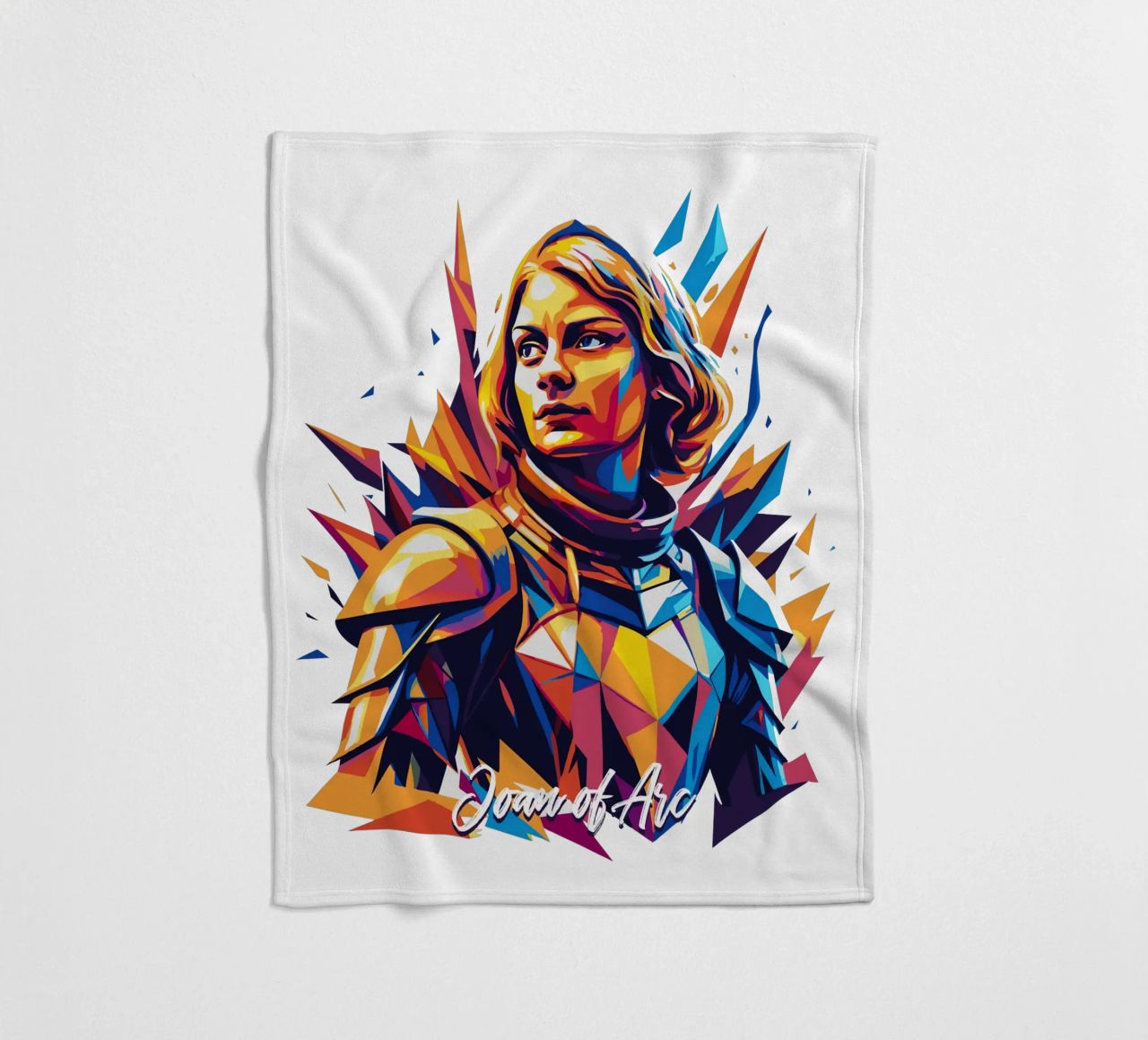 Joan of Arc WPAP Pop Art manta de franela de vectorartnesia