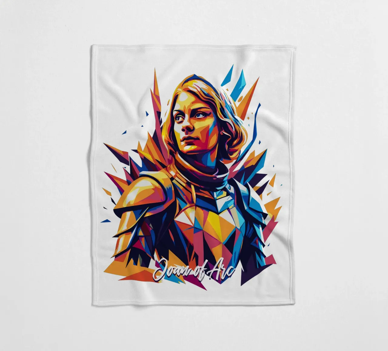 Joan of Arc WPAP Pop Art coperta in pile da vectorartnesia