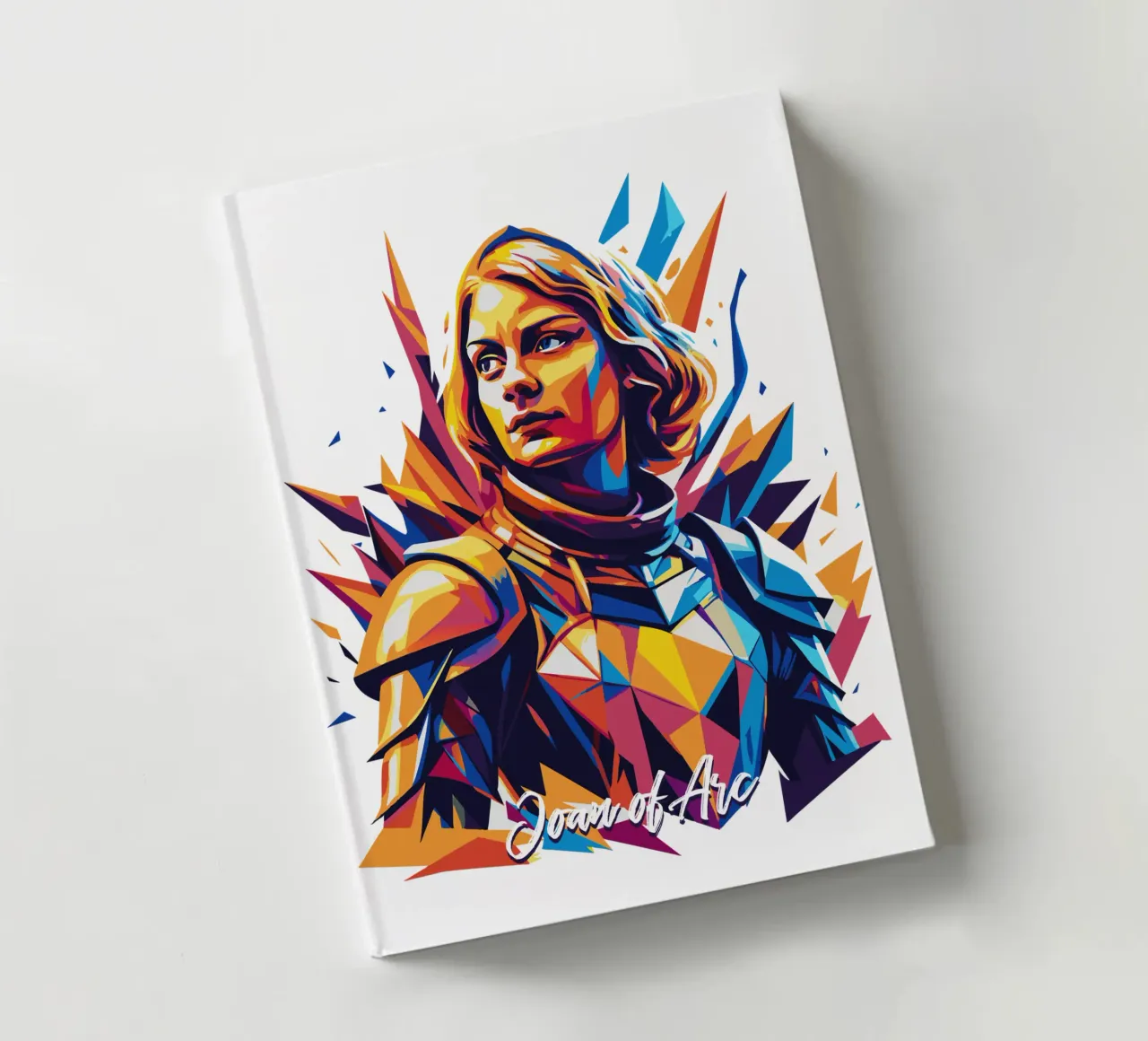 Joan of Arc WPAP Pop Art notebook by vectorartnesia