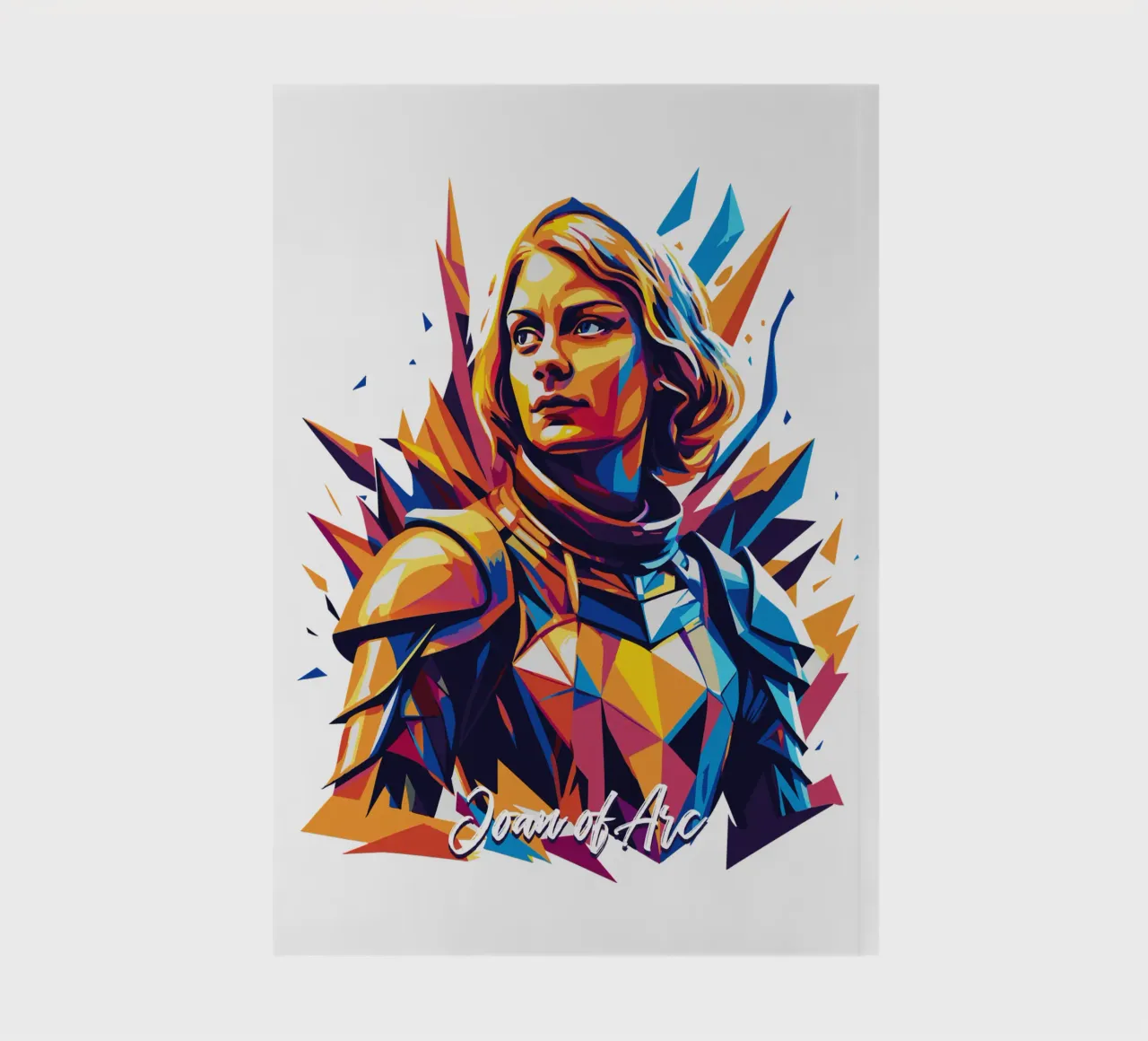 Joan of Arc WPAP Pop Art notebook by vectorartnesia