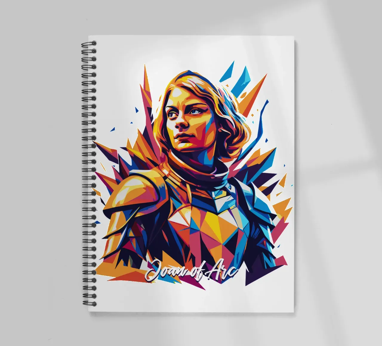 Joan of Arc WPAP Pop Art spiral notebook by vectorartnesia