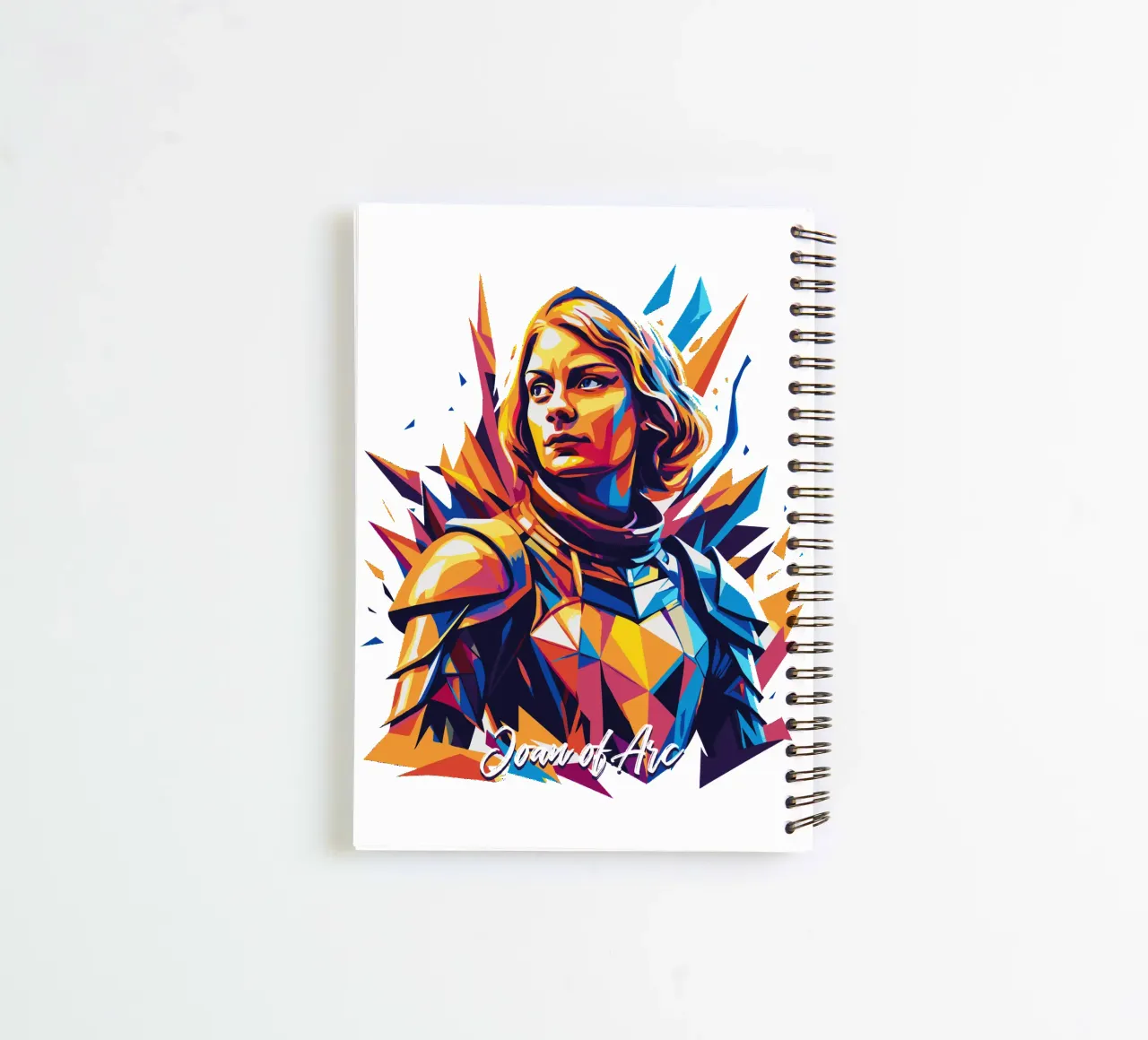 Joan of Arc WPAP Pop Art spiral notebook by vectorartnesia