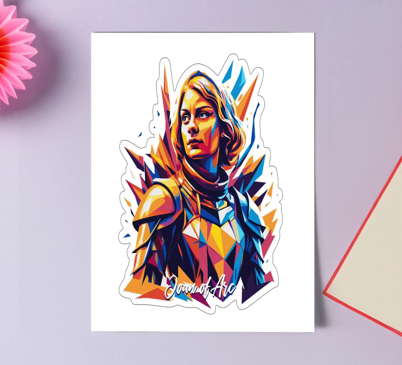 Joan of Arc WPAP Pop Art pack de pegatina de vectorartnesia